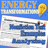 Energy Transformations (Changes) Text, Review, Examples & Sort