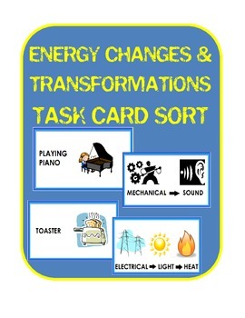 Preview of Energy Changes Transformations Task Card Sort