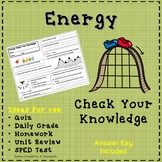 Energy: Check Your Knowledge
