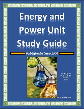 Preview of Energy and Power Unit Study Guide