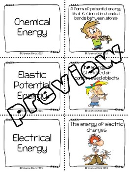 Energy Concentration Game by Science Chick | Teachers Pay Teachers