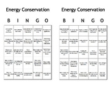 Energy Conservation Bingo