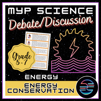 Preview of Energy Conservation Debate - Energy - Grade 5-7 MYP Middle School Science
