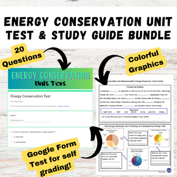 Preview of Renewable and Nonrenewable Energy Resources Assessment and Study Guide Bundle