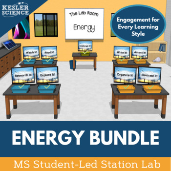 Preview of Energy - Differentiated Science Station Labs Bundle