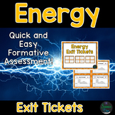 Energy Exit Tickets (Exit Slips)