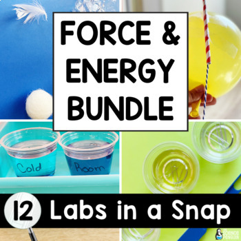Preview of Forms of Energy, Magnets, Gravity, & Force and Motion Labs BUNDLE | 3rd Grade