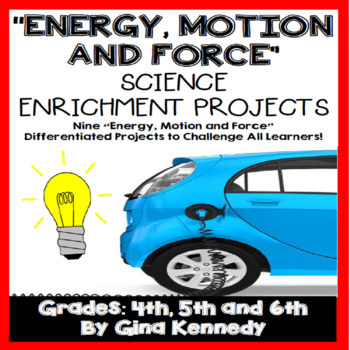 Preview of Energy Projects, Including Force and Motion, Plus: Picture Vocabulary Handout