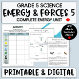 Energy & Forces Unit - Grade 5 Energy - NEW Alberta Scienc