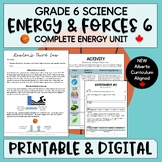 Energy & Forces Unit - Grade 6 Energy - NEW Alberta Scienc