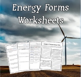 Energy Unit - Supplementary Materials (Worksheets/Handouts)