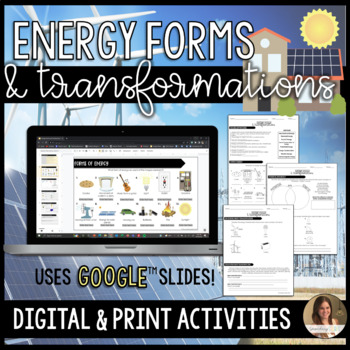 Preview of Energy Forms and Transformations Activities - Digital Google Slides™ and Print