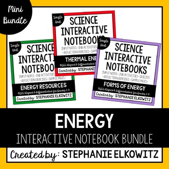 Preview of Energy Interactive Notebook Mini Bundle | Editable Notes