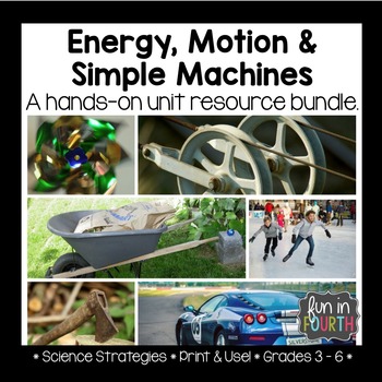 Preview of Energy, Motion and Simple Machines Unit: Labs, Articles, Hands-On Tasks, & More!