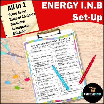 Preview of Energy Unit Notebook Bundle Set-Up | Physical Science