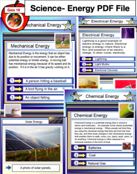 Preview of Energy Science Education PDF File - 65 Pages - Types of Energy