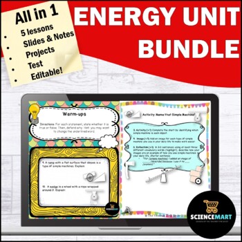 Preview of Energy Physical Science Interactive Notebook | Middle School Science