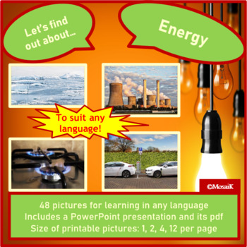 Preview of Energy Picture cards Exploring
