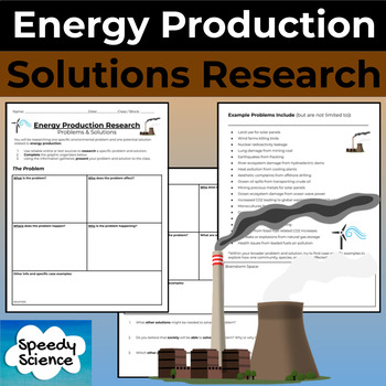 energy research project middle school