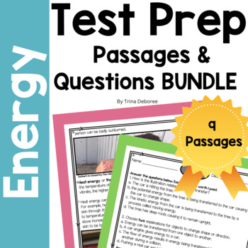 Preview of Test Prep Reading for 4th Grade ELA Test Prep With Science Comprehension Energy
