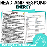 Energy Reading Passage Comprehension Questions & Quiz | Sc