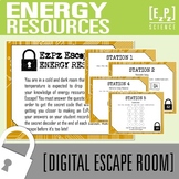 Energy Resources Escape Room Activity | Science Review Game