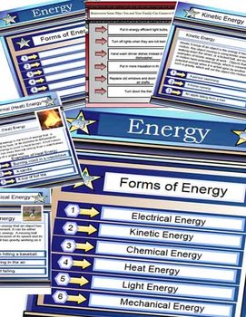 Preview of Energy  ( Science Education Types of Energy) Smartboard File 45 Pages