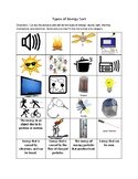 Forms of Energy Picture Sort TEKS 3.6A, 4.6A, and 5.6A