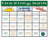 Natural Energy Resources Chart and Poster
