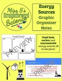 Energy Sources Graphic Organizer Notes