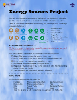 Preview of Energy Sources Project