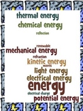 Energy Study Guide and Quiz- Third Grade