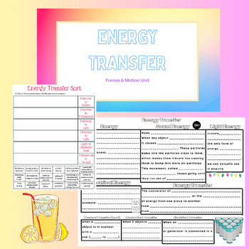 Energy Transfer Bundle by NC Middle School Resources | TPT