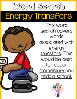 Preview of Energy Transfers Word Search *FREEBIE*
