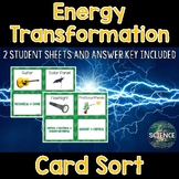 Energy Transformation Card Sort
