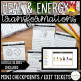 Energy Transformations And Thermal Energy Exit Tickets And