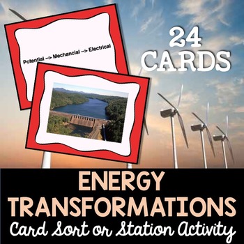 Preview of Energy Transformations Card Sort or Lab Station Activity