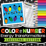 Energy Transformations - Christmas Science Color By Number