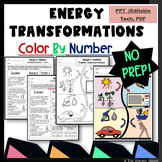 Energy Transformations Color by Number | Science Activity 