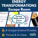 Energy Transformations Escape Room - 6th 7th 8th Grade Sci