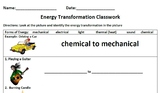 Energy Transformations Exit Slip