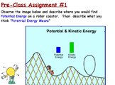 Energy Transformations - Potential Energy w/Worksheet (SMA