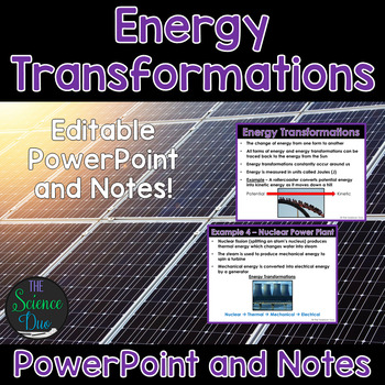 Preview of Energy Transformations - PowerPoint and Notes