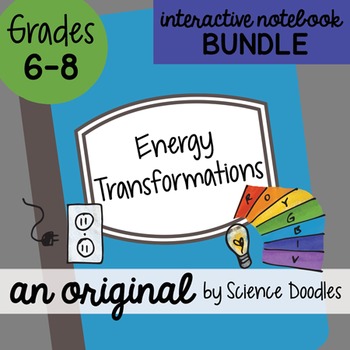 Preview of Energy Transformations Interactive Notebook Doodle BUNDLE - Science Notes