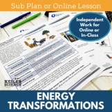Energy Transformations - Sub Plans - Print or Digital
