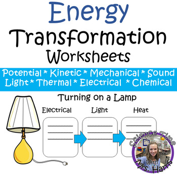 energy transformations worksheets by science time with mrs harris