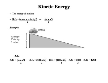kinetic energy formula units