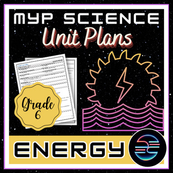 Preview of Energy Unit Plan - Grade 6 MYP Middle School Science