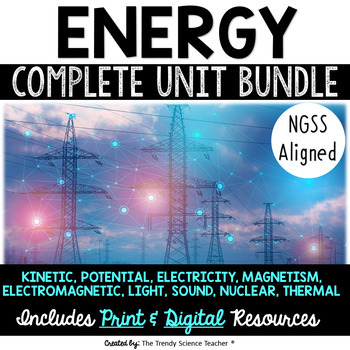 Preview of Energy Unit (Print & Digital for Distance Learning)