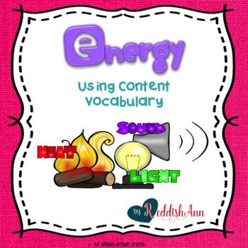 Preview of Energy: Using Content Vocabulary